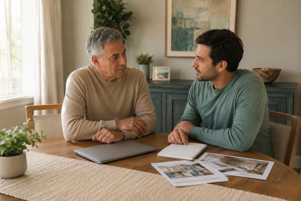 Adult child has a job but won’t move out? A father and adult son discuss a practical independence plan.